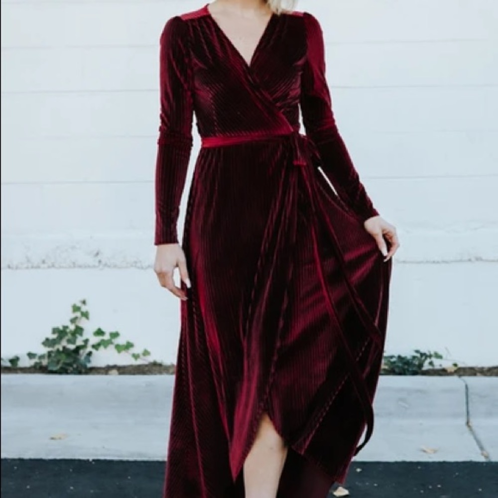 Red velvet wrap Baltic born dress size Small!